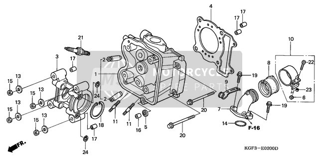 12251KGF911, Gasket, Cylinder Head, Honda, 2